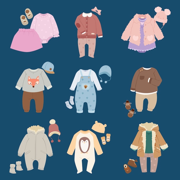 Infants baby child clothes .