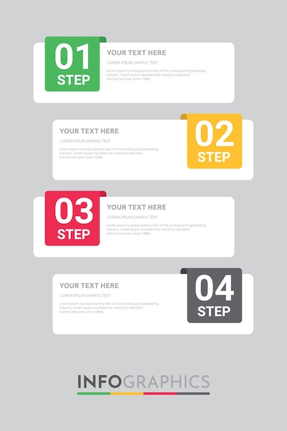 Info-graphic Template for Business with 4 steps design.