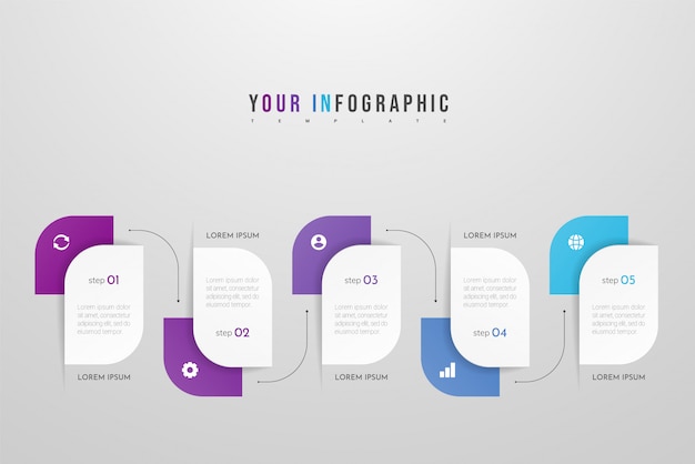 Infographic concept with options, steps or process.