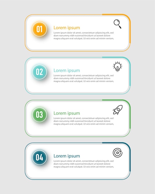 Vector infographic design presentation business infographic template with 4 options
