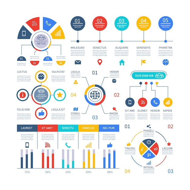 Vector infographic elements set