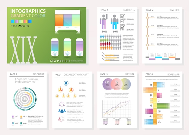 Vector infographic set