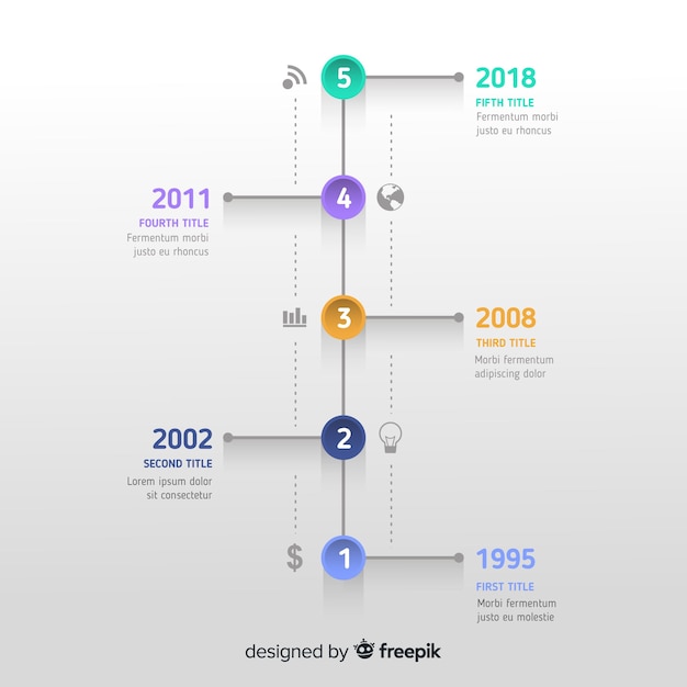 Vector infographic timeline concept