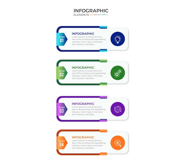 Infographic with options or steps