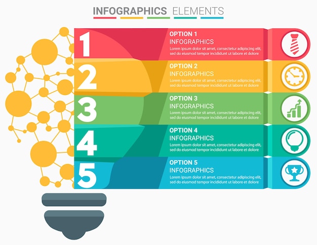 INFOGRAPHICS design the number top five list template