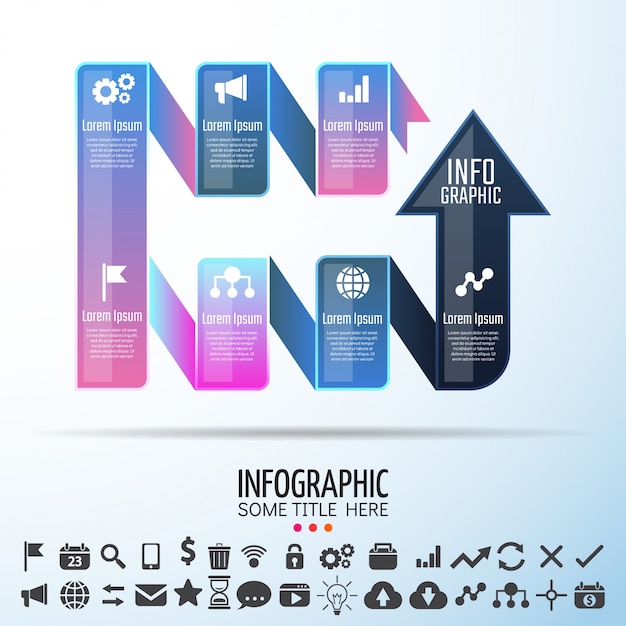 Vector infographics design template