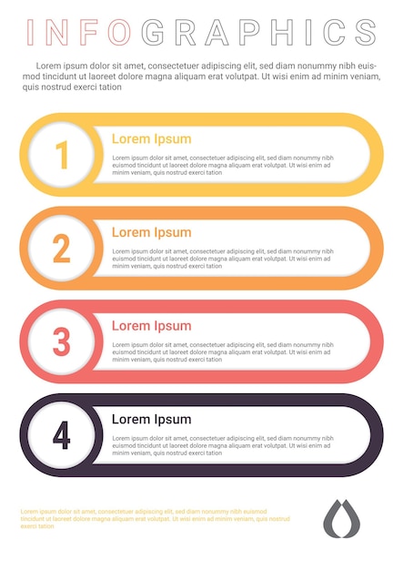 Vector infographics diagram with 4 steps options or processes vector business template for presentation business data visualization