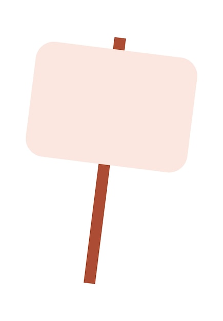 Information board on a stick Vector illustration