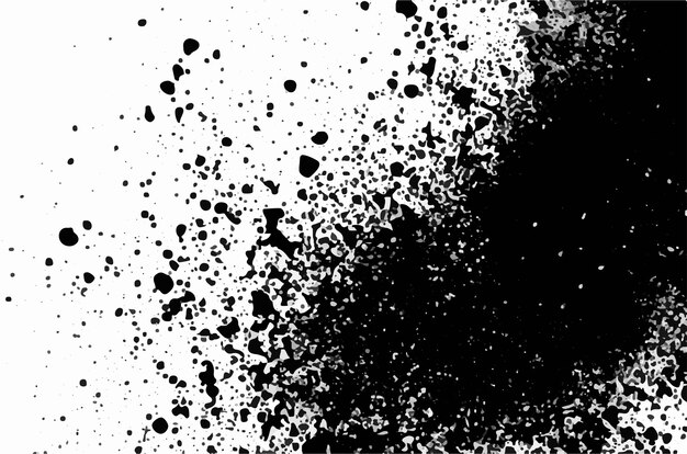 Vector ink blots grunge urban background texture vector dust overlay distress grain black paint splatter