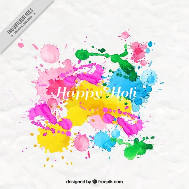 Ink splashes Holi background