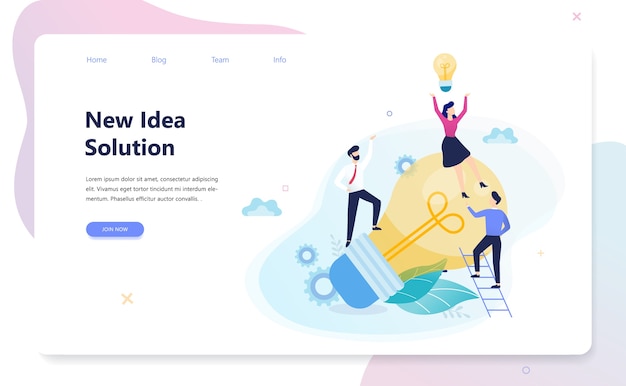 Innovation horizontal banner for your website. Idea of creative solution and modern invention. Business inspiration.   illustration