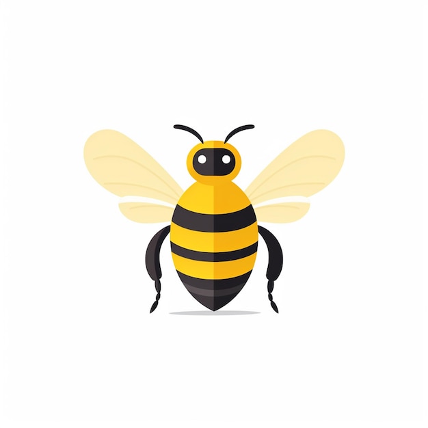 insect vector nature bee illustration honey isolated design background white animal yello