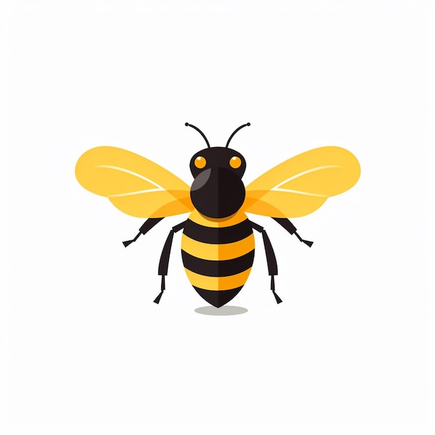 insect vector nature bee illustration honey isolated design background white animal yello