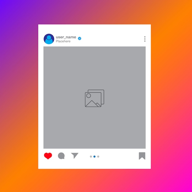 Vector instagram feed mockup