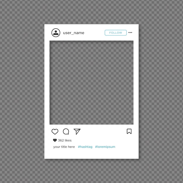 Vector instagram frame template