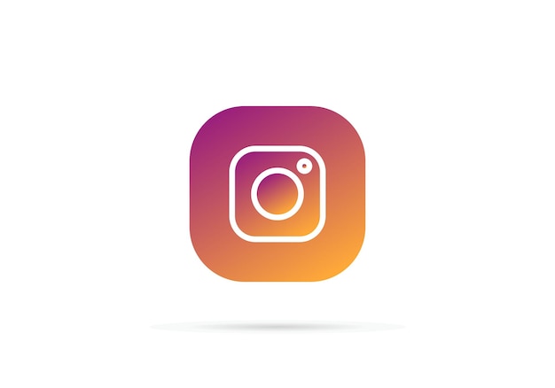 Vector instagram logo with white background