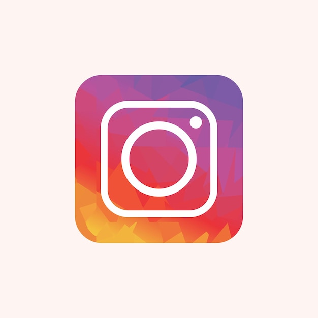 Vector instagram low poly icon