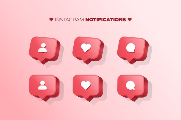 Vector instagram notifications