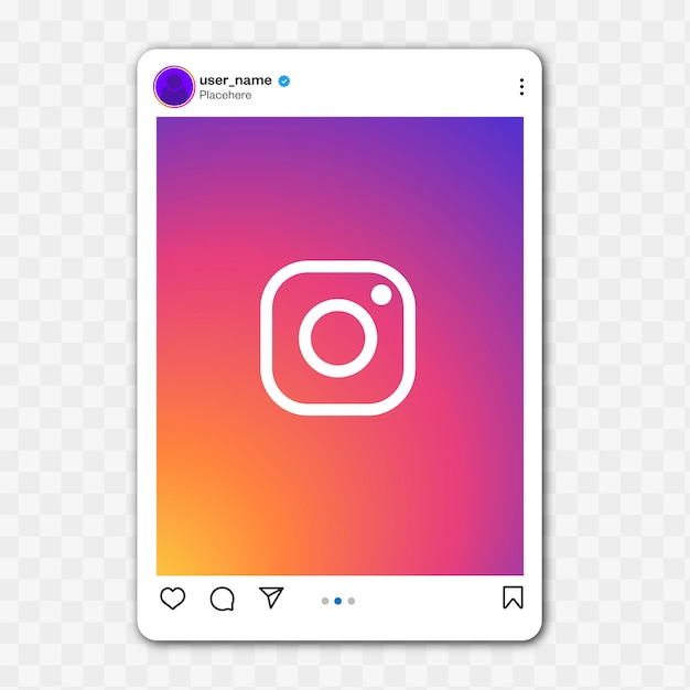 Vector instagram post mockup