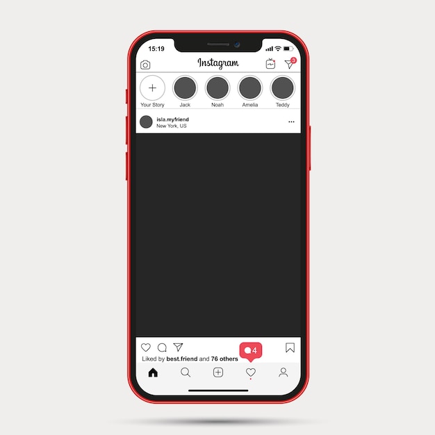 Instagram post template ui ux app