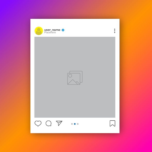 Vector instagram post template