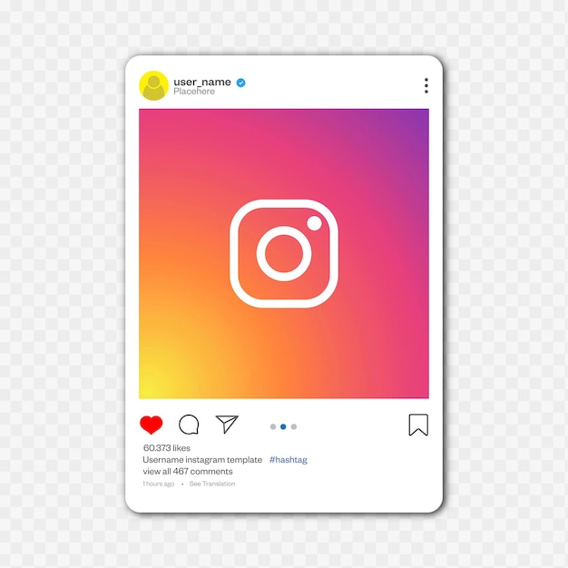 Vector instagram posts template mockup