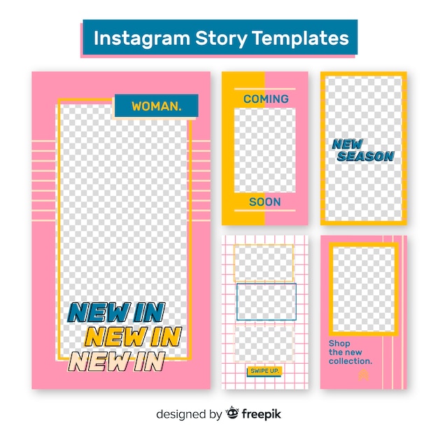 Vector instagram stories template