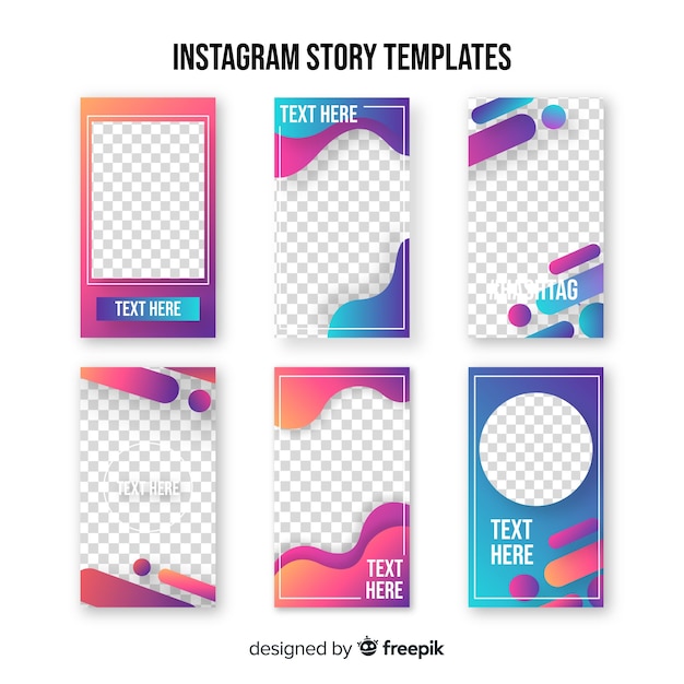 Vector instagram stories template