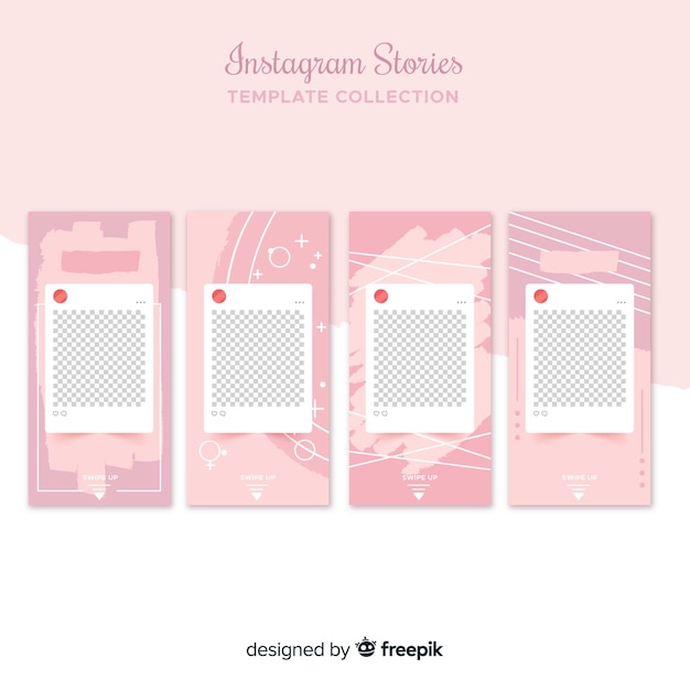 Instagram stories templates with empty frame