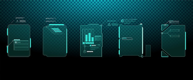 Vector interface elements hud, ui, gui.  callout titles set. futuristic callout bar labels, information