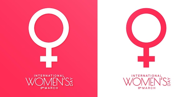 International Women's Day background with female symbol