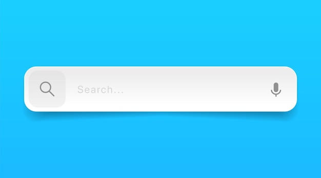 Internet browser search engine. search bar for ui mobile app. search address and navigation bar.