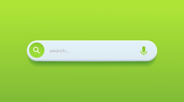 Internet browser search engine. Search bar for UI UX, design, mobile app, web site.
