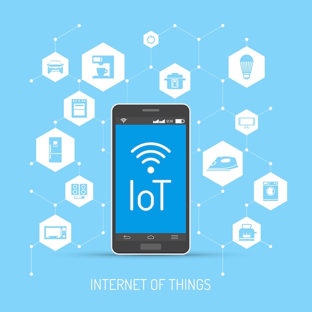 Vector internet of things   concept illustration in flat design