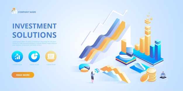 Investment solutions Commerce solutions for investments analysis banner