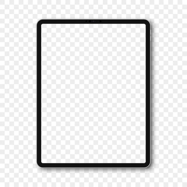 Vector ipad mockup with blank screen and shadow