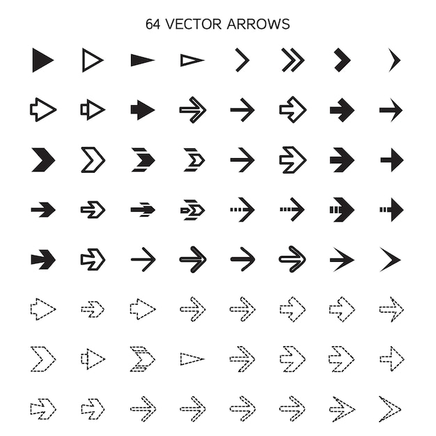 Isolated arrows set, undo and previous buttons