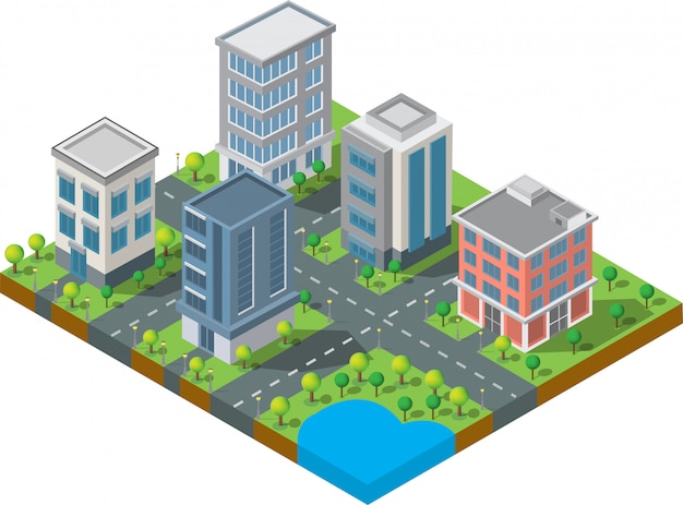 Isometric Building vector