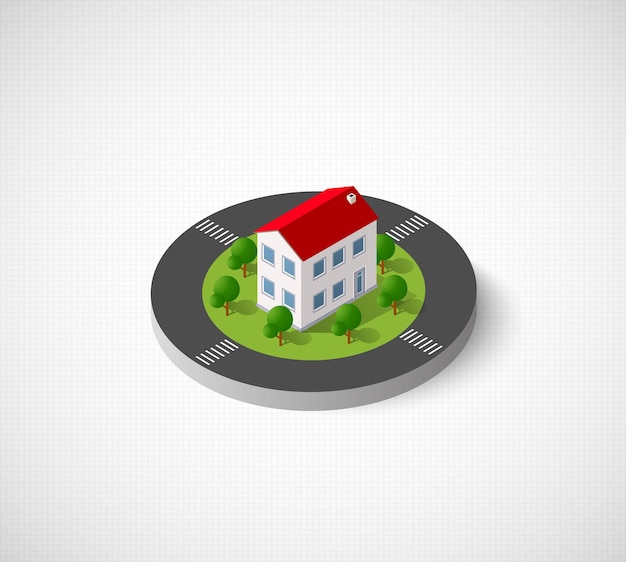 Isometric city icon