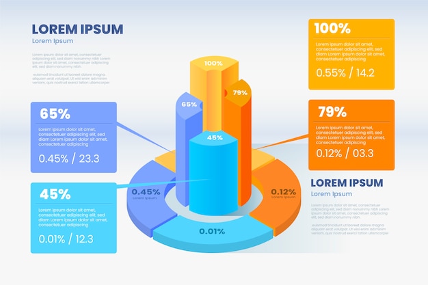 Vector isometric infographics style