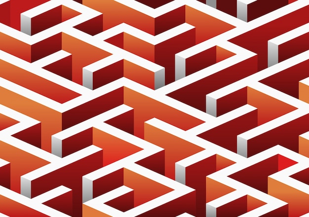 Isometric seamless Maze pattern.