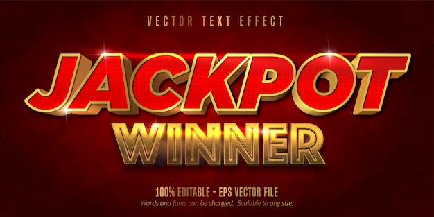 Jackpot prize style, editable text effect