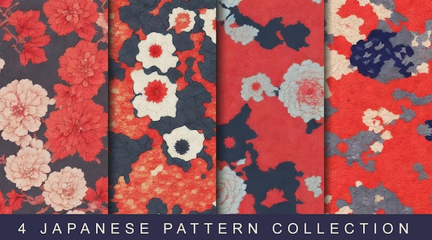 Vector japan traditional japanese oriental seamless fabric print pattern texture design abstract chinese