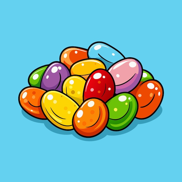 Vector jelly beans food vector layout art