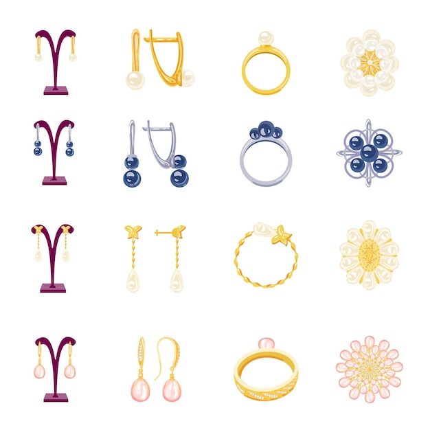 Jewellery icon cartoon vector Woman jewelry