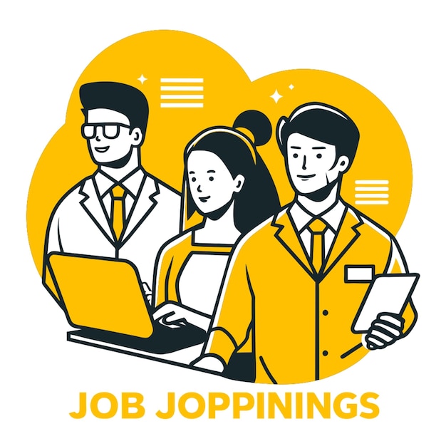 Vector job openings vector illustration