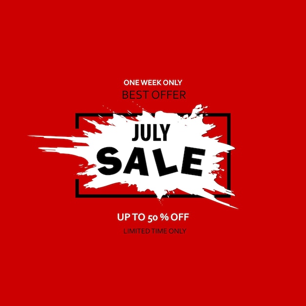 JULY SALE 50 design of the sale banner layout