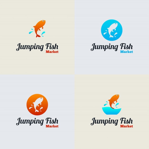 Jumping Fish Vector Logo