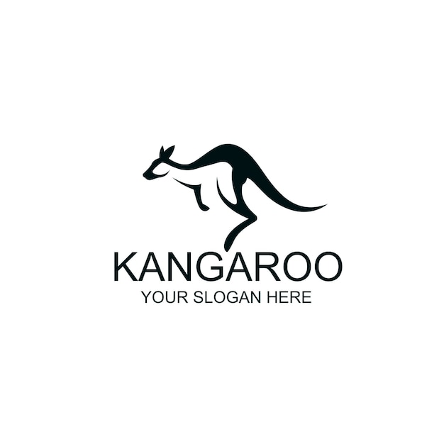 Vector jumping kangaroo icon