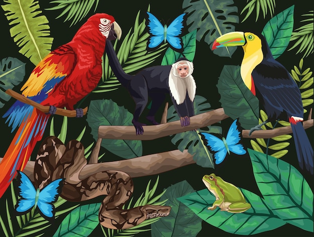 Jungle animals design